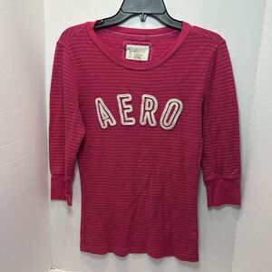 Aeropostale Junior’s 3/4 Sleeve Stretch T-Shirt Size XL